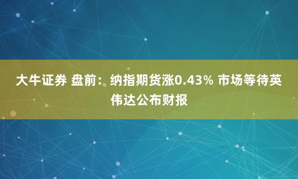 大牛证券 盘前:纳指期货涨0.43% 市场等待英伟达公布财报